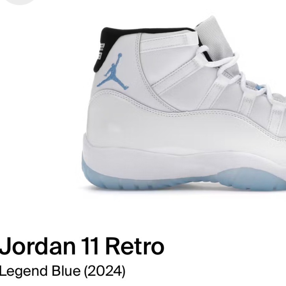 Jordan 11 Retro Kids Sneakers - White and Blue
